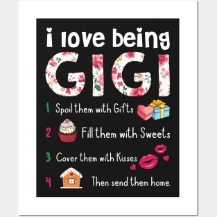 I Love Being Gigi T-Shirt Gift Idea Posters and Art